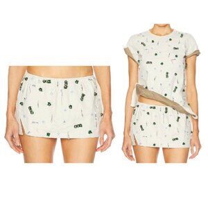 CHRISTOPHER ESBER Embla Beaded Crushed Micro Skirt Size 4 XS/S